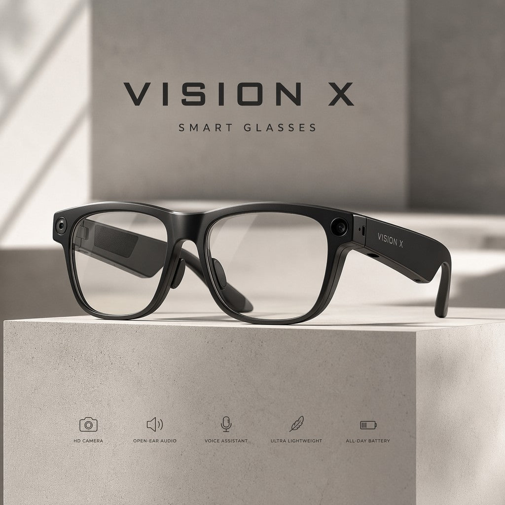 Vision X Smart Glasses — 1080P Hands-Free Camera, Real-Time AI Translation & Bluetooth Audio Sunglasses - Vision X Glasses
